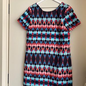 J. Crew Geometric Print Shift Dress